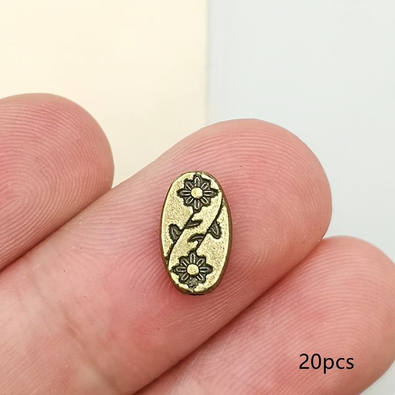 Flower Oval Charm Spacer Beads for DIY Handmade Jewellery